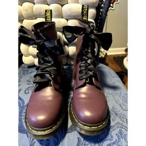 Dr Martens Purple Plum with Ribbon Laces size 7/EU 38